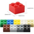 thumbnail image 4 of 2x2 Bricks 400 Pieces Multicolored Classic Parts Building Creative Play Blocks Set Toy Basic Accessories Compatible with 3003 Major Brick Brands, 4 of 6