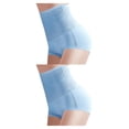 thumbnail image 4 of Qarigey Bragas de fibra de bambú para mujer, ropa interior flexible de repuesto lavable para levantamiento de cuerpo de Color sólido, Azul 2piezas, 4 of 6