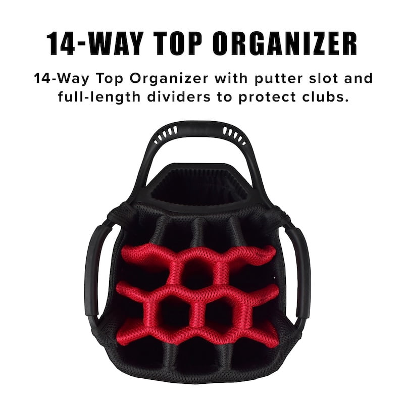 Snake Eyes Golf SE500 Cart Bag Black/Heather Gray/Red