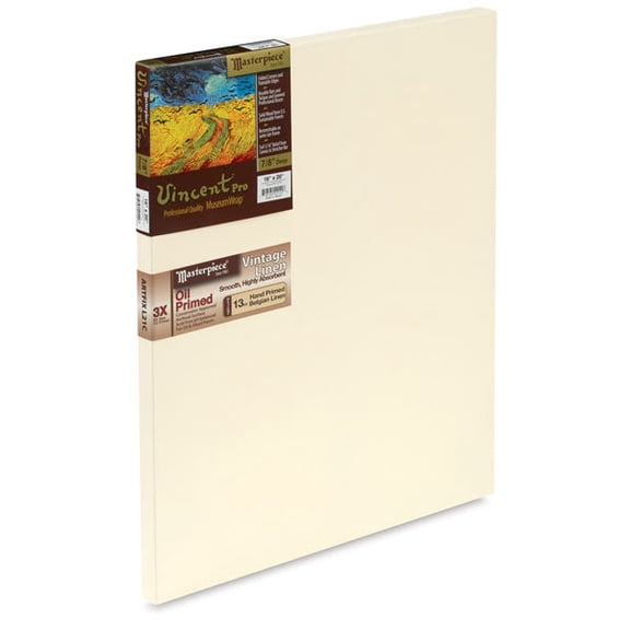 Masterpiece Vincent Pro Artfix Linen Canvas - 16" x 20", Oil Primed