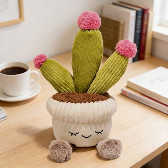 Large Easter Plush Plants in Pots – Flower Plushy Stuffed Plants, Flower Pot Plush Bouquet Decor, Cute Desk & Nursery Room Decor Gift