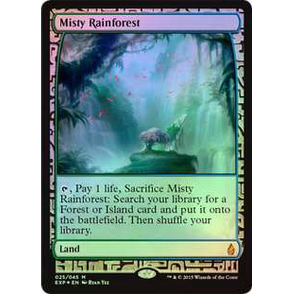 MtG Battle for Zendikar Rare Misty Rainforest (Zendikar Expedition)