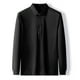 thumbnail image 2 of Camisa de manga larga con botones para hombre - Corte regular informal de negocios - Mezcla de poliéster y algodón, tallas M-XXXXL, 2 of 7