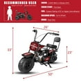 thumbnail image 3 of Oryxearth Upgrade OGM99 Gas Powered Mini Dirt Bike,4 Stroke 99cc Off Road Bike for Teens and Adults,up to 18 MPH, Red, 3 of 6