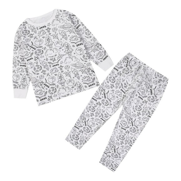 2025 Puawkoer Girls' Top and Pants 1pc top + pants Baby Going Home Outfit Girl Baby Girl onsies Baby Girl Clothes Baby Girl Winter Clothes Spearmint Baby Kid DIY Hand Painted Homewear Set Colouring