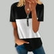 thumbnail image 2 of Blusa informal con cuello en V y manga corta con estampado de verano para mujer con estilo OAVQHLG3B Store  lin121212, 2 of 5