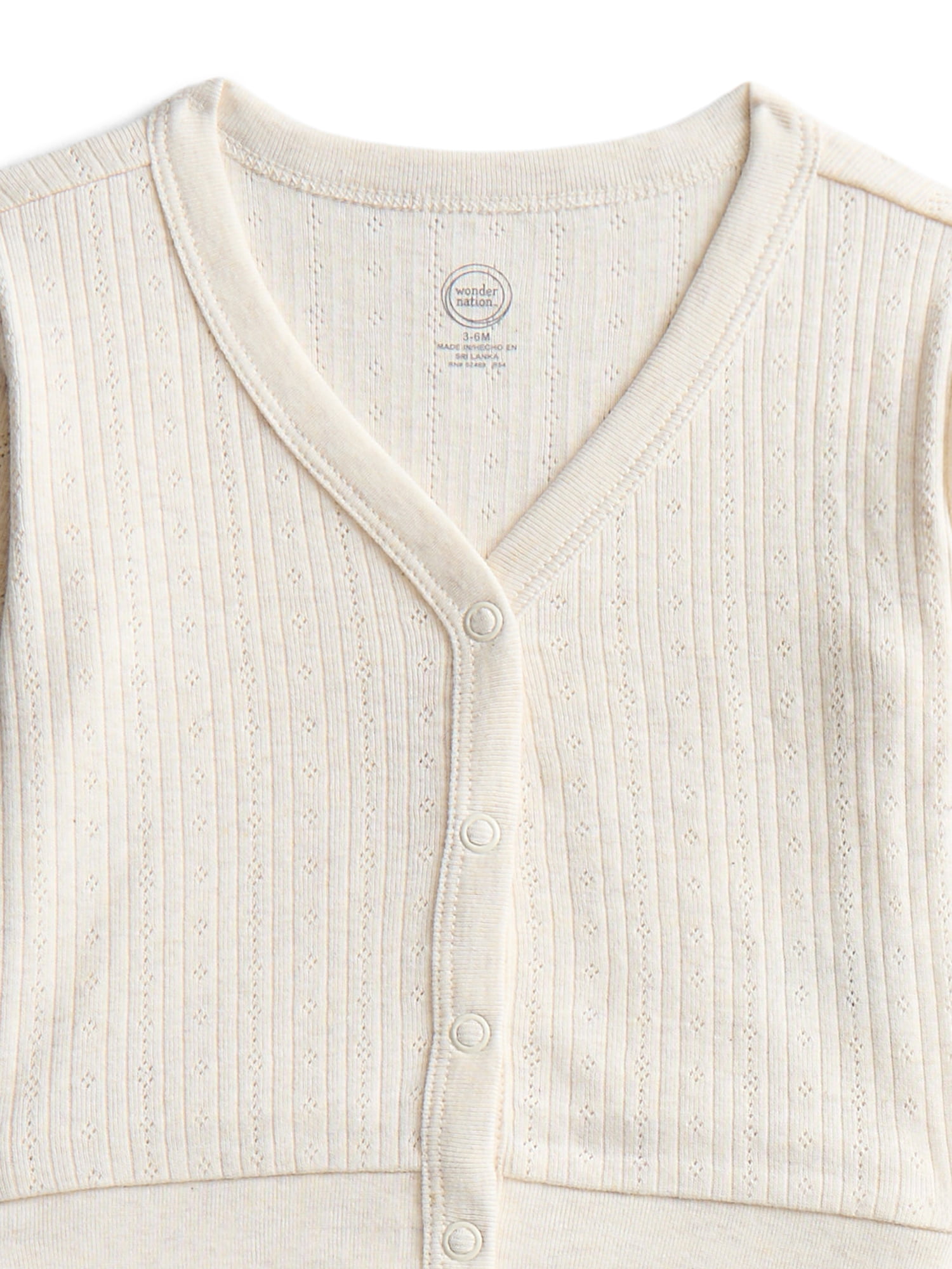 Wonder Nation Organic Cotton Baby 4-Piece Take Me Home Layette Gift Set, Sizes Preemie-9 Months