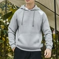 thumbnail image 2 of YLSDY Fashion Hoodies for Men Big and Tall Long Sleeve Hooded Sweatshirt Outdoor Casual Loose Fit Pullover 2025 Trendy Fall Outfits Gray XXL, 2 of 5