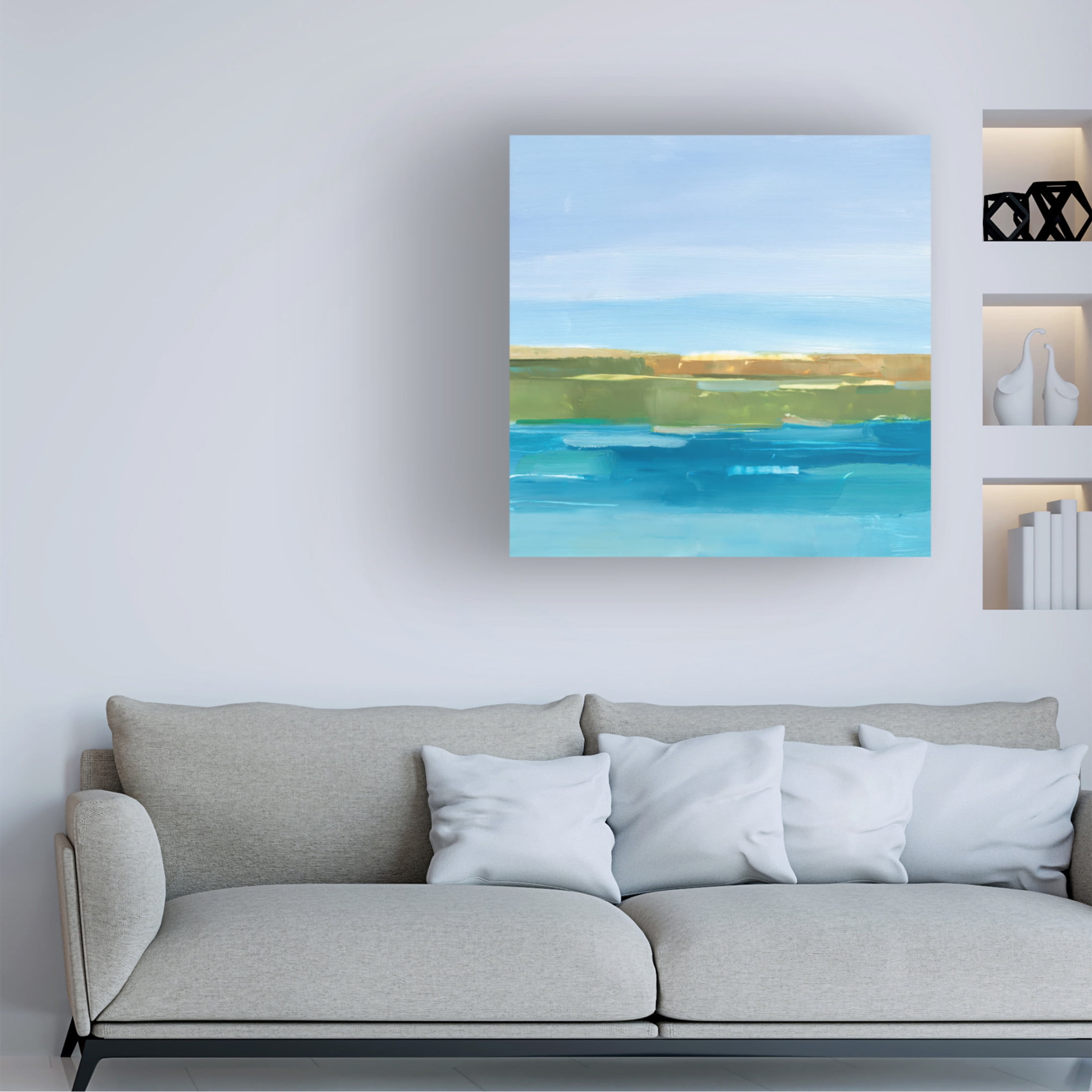 Trademark Fine Art Ethan Harper Crystal Blue Horizon II Canvas Wall Art