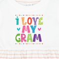 thumbnail image 4 of Inktastic I Love My Gram for Grandkids Girls Baby Dress, 4 of 5