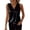 Black, variant on Womens Tanks Solid V Neck Sleeveless Silk Shell Top Elegant Loose Fit Casual Blouse for Women Basic Layering Black XXL