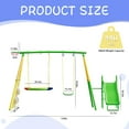 thumbnail image 5 of SENCHO GINSYTALIOR Swing Set With Climbing Ladder, Climbing Net, Glider, Hammock Swing, Belt Swing, Basketball hoop for Backyard, 5 of 7