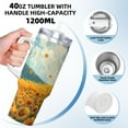 thumbnail image 3 of KLL Clear Sky Sunflower Print 40oz Stainless Steel Insulated Car Cup Coffee Mug with Spillproof Lid - Keep Your Drink Hot or Cold on the Go, 3 of 8