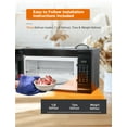 thumbnail image 5 of Commercial Chef 1.7 Cu. Ft. Over-The-Range Microwave Oven, 1000 Watt Microwave with 10 Power Levels, 300 CFM Hidden Vent Hood Fan, Touch Controls, LED Display, 10 Preset Options, CHMR17GB, Black, 5 of 8