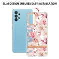thumbnail image 5 of Allytech Samsung Galaxy A32 4G Case [NOT for A32 5G], Flower Series Crystal Clear Back Cover Flexible TPU Silicone Shockproof Drop Proof Anti-yellow Case Cover for Galaxy A32 4G, Pink Flower, 5 of 5
