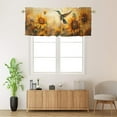 thumbnail image 2 of Hummingbirds Sunflowers Kitchen Valance Curtains Tropical Summer Flying Animal Wild Nature Theme Rod Pocket Valances for Bedroom Living Room Dining Room 54 by 18 in, 1 Panel, 2 of 6