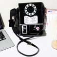 thumbnail image 2 of Bag Telephone Shaped Shoulder Bag Ladies Microphone Crossbody Bag Strap Purse, 2 of 4