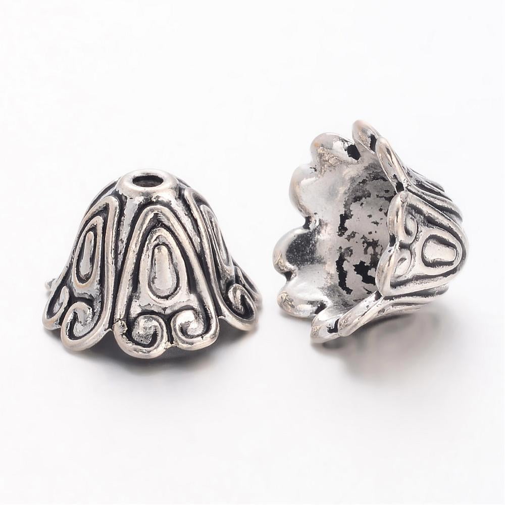 10 Pcs Antique Silver Tibetan Style Bead Caps Cone Findings 7.5x14.5mm hole 1mm 10 Pcs Antique Silver Tibetan Style Bead Caps Cone Findings 7.5x14.5mm hole 1mm