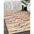 thumbnail image 2 of Ahgly Company Indoor Round Contemporary Brown Abstract Area Rugs, 3' Round, 2 of 6