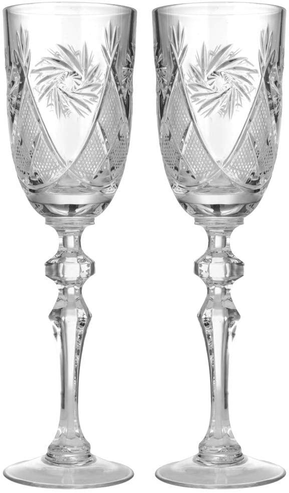 crystal goblet glasses