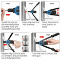 thumbnail image 6 of 110PCS Manual Rivet Machine Accessories Nut Tool M3-M12 Thread Nut Rivet Machine Rivet Kit, 6 of 12