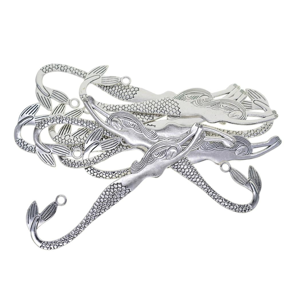 2x 10 Pcs Mermaid Bookmarks Bookmarks Bookmarks Bookmarks Paper Clips, Made of Metal