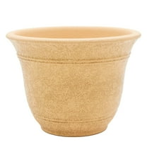 The HC Companies Sierra Round Self-Watering Pot with Internal Disk, 16 Inch, Arizona Sand