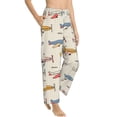 thumbnail image 2 of Balery Striped Vintage Planes print Women's Pajama Pants,Ultra Lightweight Pjs,Lounge Pant-X-Large, 2 of 9