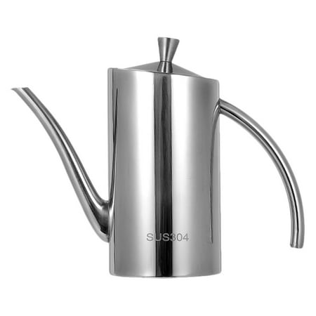 

1PC Kitchen Stainless Steel Oil Can Soy Sauce Sesame Oil Bottle (500ML Silver)