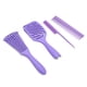 thumbnail image 2 of Juego de cepillos y peines Sincero 4 piezas color morado material ABS, 2 of 10