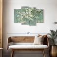 thumbnail image 3 of Elephant Stock Dogwood In Spring On Blue Wall Art - Horizontal Multi Panel Canvas - Living Room Wall Decor - Floral And Botanical Multi Panel - Gray And Blue Decor By Danhui Nai - 43" x 27", 3 of 8