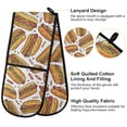 thumbnail image 4 of Dailycode Double Sided Oven Mitt with Loop Heat Resistant Kitchen Long Potholders 7" x 35" Hand-drawn Hot Dog, 4 of 6
