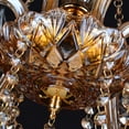 thumbnail image 4 of Candil de Techo Cristal Cortado D'Gala Iluminación DG9014 Ámbar de 6 Luces, 4 of 6