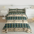 thumbnail image 2 of Castle Fairy 3-Piece Full Comforter Set with Bass Fish Plaid Design, 2 of 8