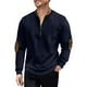 thumbnail image 4 of Blusa y camisa de manga larga con cuello alto para hombre, informal, de color liso, con cremallera, de manga larga y cuello alto, de poliéster., 4 of 8