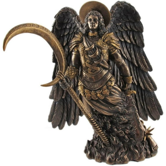 PTC 10 Inch Archangel Gabriel with Moon Spear Religious Statue Figurine