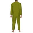 thumbnail image 5 of Kll Olive Sleepwear Mens Flannel Pajamas,Long Cotton Pj Set, 5 of 9