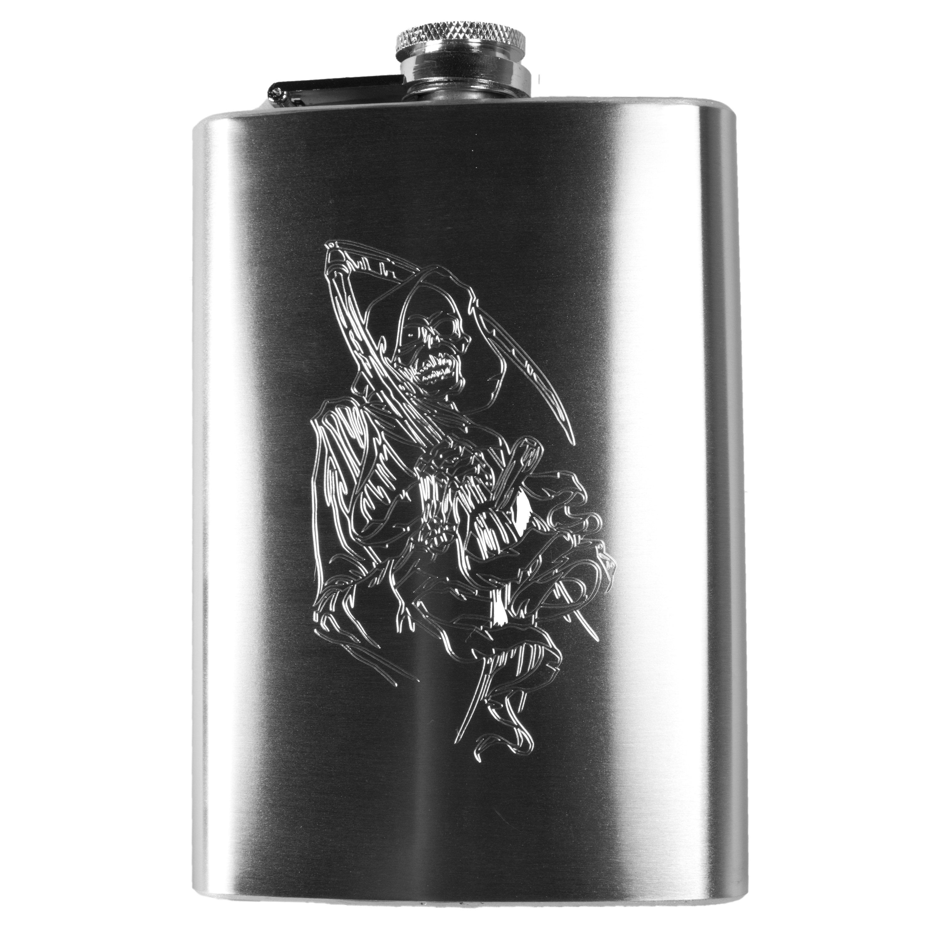 8oz BLACK Grim Reaper Flask 8oz BLACK Grim Reaper Flask