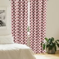 thumbnail image 2 of Ambesonne Geometric Curtains, Ornamental Christmas, Pair of 28"x63", Ruby White, 2 of 5