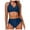 Navy, variant on Women'S Tankini Swimsuits High Waist Bikini Front Swimsuit With Ruched Bandeau Top And Gathered Bottoms Flattering Bikini Set Navy Womens Swimsuits