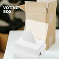 thumbnail image 3 of OULII Lockable Donation Box White Acrylic 1Set School Activities, 3 of 7
