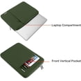 thumbnail image 5 of Mosiso Polyester Vertical Style Water Repellent Laptop Sleeve Case Bag Cover with Pocket for 15-15.6 inch Notebook, MacBook Pro 16 inch M4 M3 M2 M1 2024-2019, Army Green, 5 of 5
