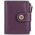 thumbnail image 2 of (2 pack) Falan Mule Women's Lightweight Genuine Leather Wallet, Includes Card Holders, RFID-Blocking, Lightweight, Photo & ID Holder, Purple, 2 of 8