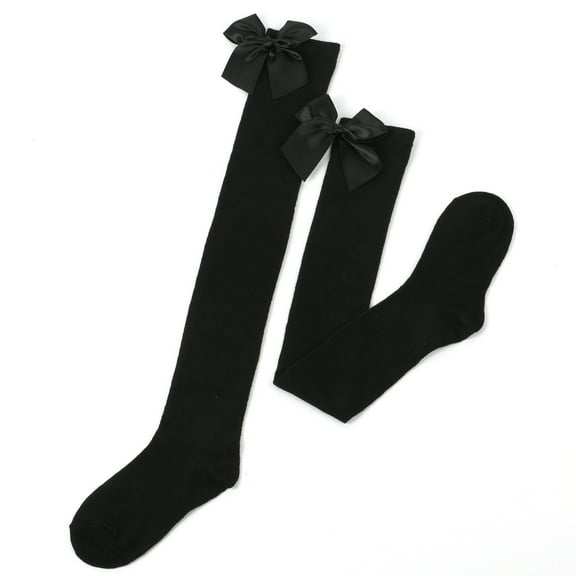 Nrmvnmi Womens Halloween Christmas Stockings Bow Socks Preppy Style Knee High Socks Thigh High Socks Funny Halloween Christmas Stockings
