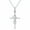 Silver, variant on Women Cross Necklaces Pendant Rhinestone Gold Silver Plated Engagement Jewellery-Silver