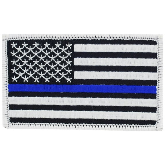 Police Blue Line Honor Flag Patch
