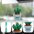 thumbnail image 3 of Keychains for Keys Women - 4.7 Inch Cute Green Plant Potted Desktop Decor with Plush Doll Keychain - Keychains for Backpacks - Artificial for Home Desk Shelf Decoration Holiday Birthday Gifts D, 1Pcs, 3 of 5