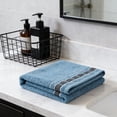 thumbnail image 5 of Djiypn Pack of 2 Washcloths, 29.5 x 13.5Inches, Lighter Weight, Quick to Dry, Super Soft & Absorbent, Face Towels, Hotel Quality, Perfect for Bathroom, Gym, Spa (Blue, 2 Pack), 5 of 8