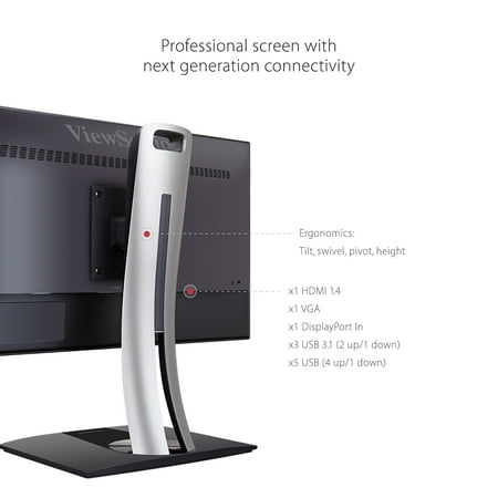 ViewSonic - 24" IPS LED FHD Monitor (DisplayPort, HDMI, VGA) - Black