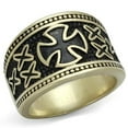 thumbnail image 1 of Alamode TK2469-11 Men IP Antique Copper Stainless Steel Ring with Epoxy in Jet - Size 11, 1 of 1